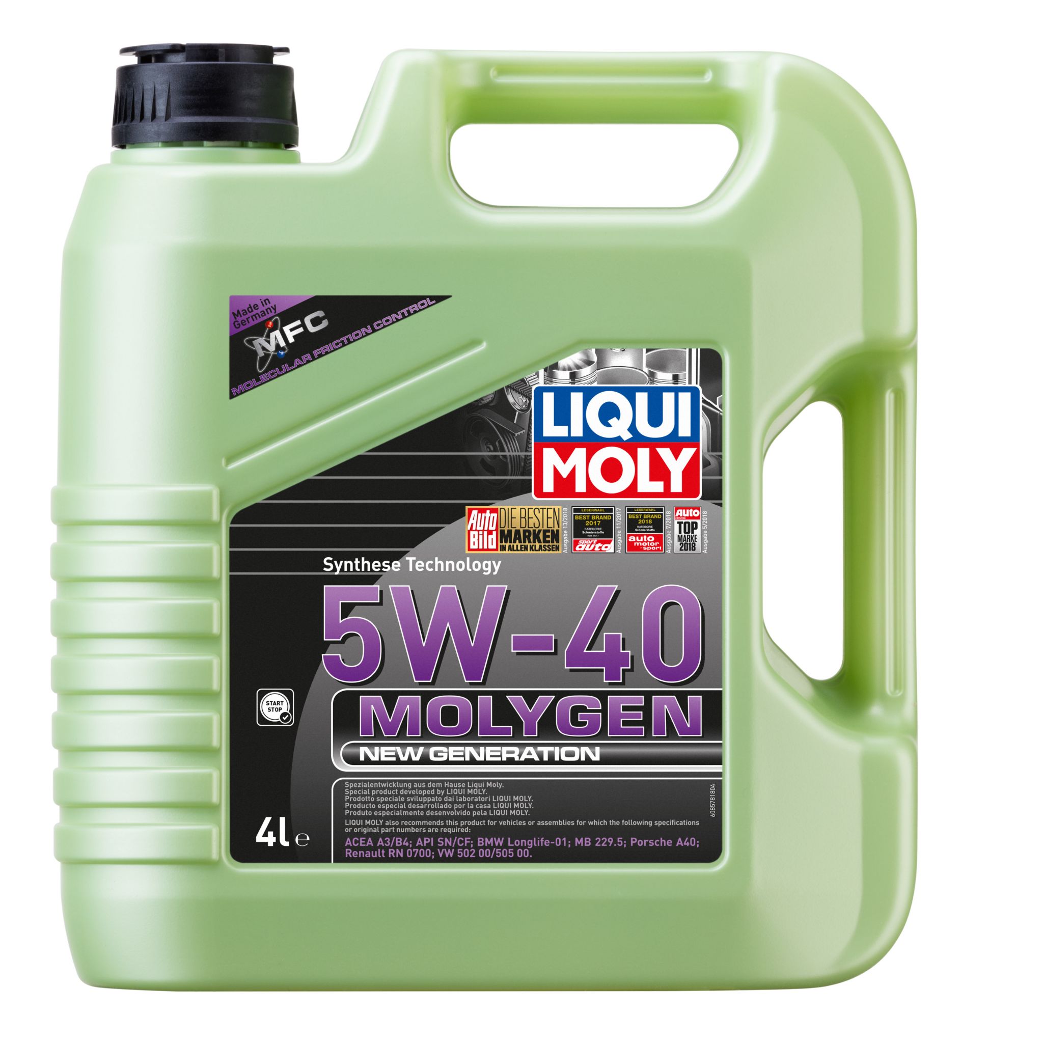 Liqui Moly Molygen New Generation SAE 5 W-40 Engine Oil 4 L