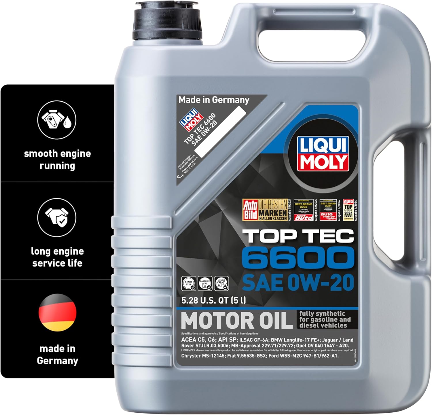 Liqui Moly Top Tec 6600 SAE 0 W-20 | Fully Synthetic Engine Oil BMW Longlife-17 Fe+ Approval