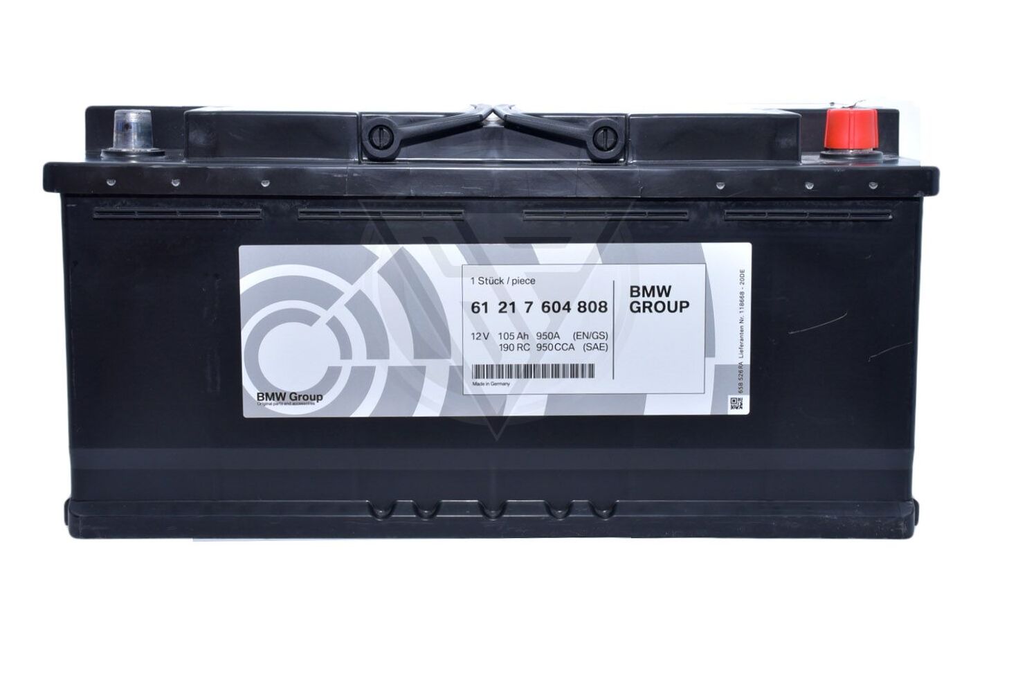 Genuine BMW AGM Start-Stop Car Battery 105 AH 61217604808 X 5,X 6,X 7,F 10,F 25